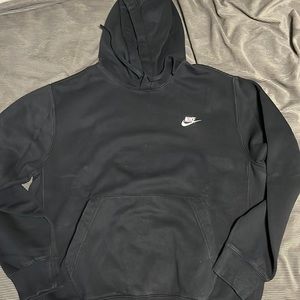 Nike Mens Black Sweater-Nike Check - Nike Swoosh logo- size large black